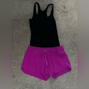 Fuchsia Lace Hem Lululemon shorts